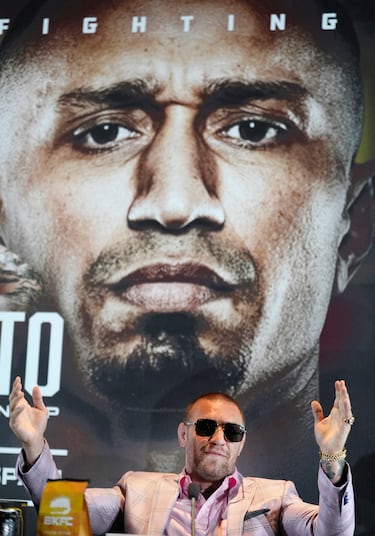 Conor Mcgregor, protagonista de la rueda prensa en el Hotel Hard Rock, presentando la velada de Bare Knuckle Fighting Championship (BKFC) entre Franco Tenaglia y Tony Soto.