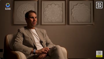 Rafa Nadal, durante la entrevista con DAZN