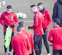 Godín, la novedad en el entrenamiento del Atlético