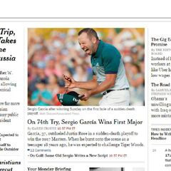 Los medios se rinden a Sergio García tras ganar el Masters