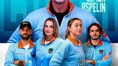 El equipo de los Kites: Dimitrov, Sabalenka, Badosa y Tsitsipas.