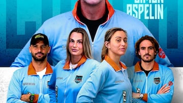 El equipo de los Kites: Dimitrov, Sabalenka, Badosa y Tsitsipas.