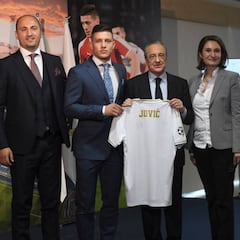 Florentino, a Jovic: "Has hecho una gran temporada, pero la afición del Madrid te pedirá más"