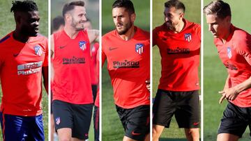 Thomas, Sa&uacute;l, Koke, H&eacute;ctor Herrera y Marcos Llorente. 