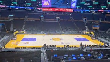 ¡Una locura! En cuestión de minutos cambiaron la duela de los Clippers por la de los Lakers