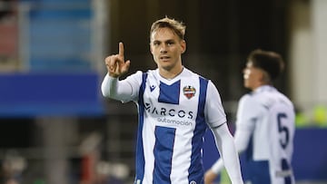 Dani Gómez, en una imagen de archivo con el Levante.