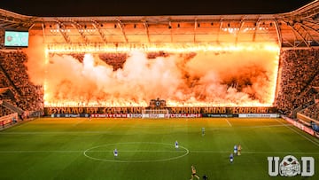 El K-Block del Dynamo Dresden en el partido del pasado mes de octubre contra el Darmstadt.