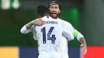 Ramos y Casemiro celebran el 2-2.