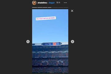 Shannon de Lima desde el Bernabéu.