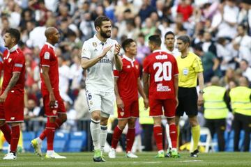 Nacho, during the Sevilla game.