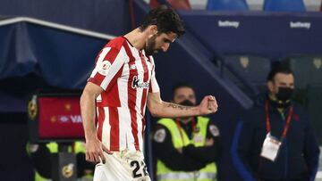 Raúl García celebra su gol en Orriols.