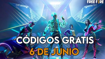 Free Fire códigos de recompensas gratis hoy 6 de junio