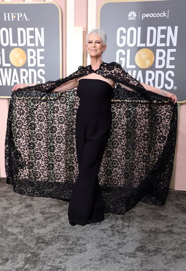 La mítica Jamie Lee Curtis en la alfombra roja.