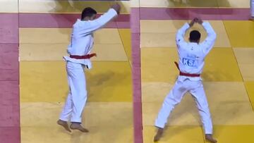 Peleador saudí celebra al estilo de Cristiano tras ganar la medalla de oro en Jiu-Jitsu