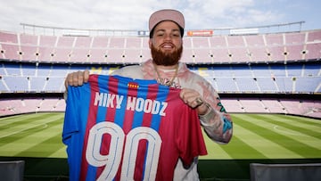 Miky Woodz, en el Camp Nou.