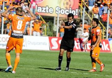 Fecha 9 01-03-2015 Cobreloa-San Marcos 1-0: Penal que no fue en el minuto 90, convertido por Gustavo Cristaldo, tras atajada de Pedro Carrizo. 