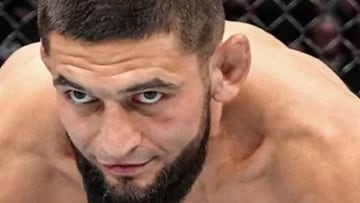 Eye spills and a smashed mouth: the ravages of the UFC’s biggest beast