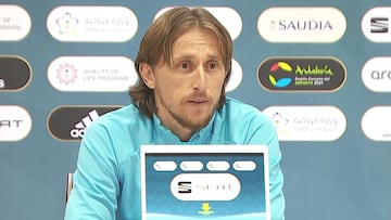 Luka Modric, en la rueda de prensa previa al Real Madrid-Athletic de la Supercopa de España.