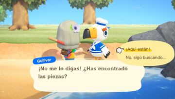 D車nde encontrar las piezas que nos pide Gulliver en Animal Crossing: New Horizons