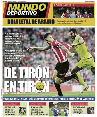 Las portadas tras la eliminación del Barcelona y Atlético