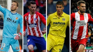 Neto, Lucas Hern&aacute;ndez, Rodri y Stuani: jugadores internacionales de LaLiga. 