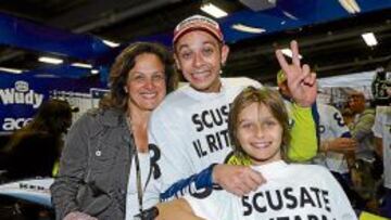 Rossi, Marini y la madre de ambos, Stefania.