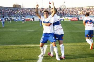 Darío Bottinelli celebra el empate cruzado.