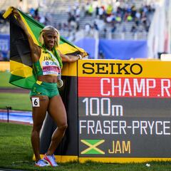 Jamaica responde a EE UU en el 100 femenino