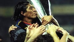 Iván Zamorano y Aros celebraron en la UEFA Europa League