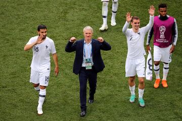 Los franceses celebran la victoria.