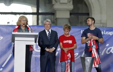 La alcaldesa Manuela Carmena, recibió a los jugadores en el Ayuntamiento de Madrid