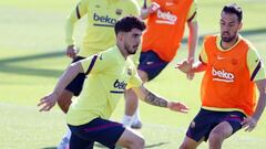 &Aacute;lex Collado en un entrenamiento del Barcelona.