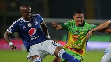 El lateral de Millonarios Felipe Banguero lleg&oacute; a 100 partidos en la Liga Colombiana