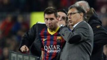 Martino, con Messi.