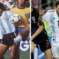Maradona y Messi en el Mundial: la comparativa con Argentina
