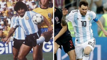 Maradona y Messi. 