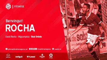 David Rocha, nuevo futbolista del N&agrave;stic.