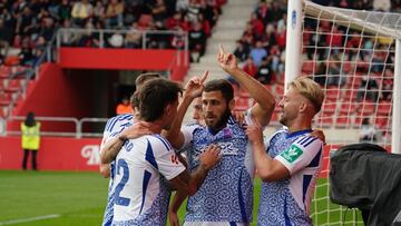 Weissman celebra el único gol del encuentro en Anduva.