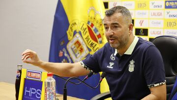 Diego Martínez, en la rueda de prensa de este sábado.