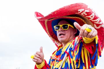 La emoción se manifestó con el color que los hinchas le dieron al partido frente a Brasil.