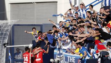 El Espanyol, celebrando un gol.