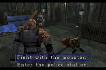 Jill se encuentra con Nemesis en Resident Evil 3.