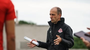 Javier P&eacute;rez durante un entrenamiento de Toronto FC.