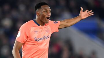 Yerry Mina y el Everton están en zona de descenso en la Premier League.