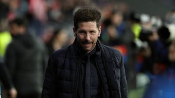 GRAF2500. MADRID, 18/02/2020.- El entrenador del Atlético de Madrid, el argentino Diego Simeone, durante el partido ante el Liverpool, de ida de octavos de final de la Liga de Campeones que se disputa este martes en el estadio Wanda Metropolitano. EFE/ Ro