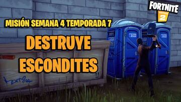 ¿Dónde están los escondites y cómo destruirlos en Fortnite Temporada 7?