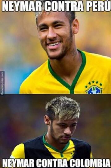 Los memes que se rien de Brasil y Neymar tras el triunfo de Colombia