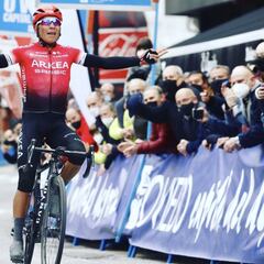 La llegada de Nairo a la meta en su primera victoria del año
