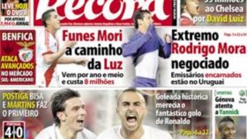 La prensa portuguesa celebra hoy el triunfo de su selección ante España.