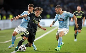 Modric, durante el Celta-Real Madrid liguero de la pasada temporada.